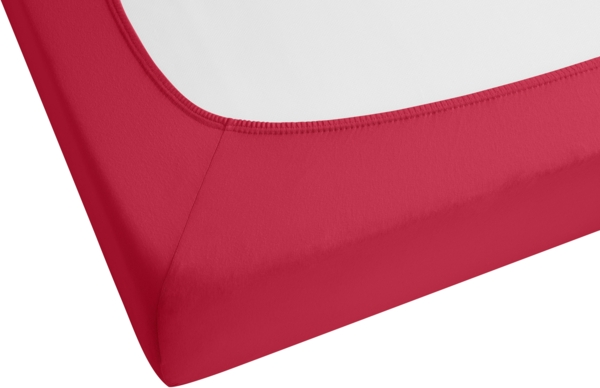 biberna Feinjersey-Spannbetttuch 0077144, rubin, 1x 90x190 cm - 100x200 cm