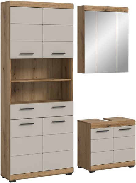 Badezimmer-Set >Scout< in Evoak Oak / Kaschmir - 149x191x34cm (BxHxT)