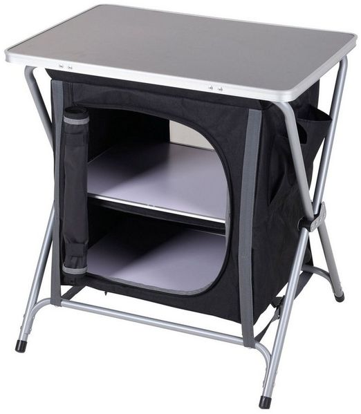 Spetebo Campingtisch 2-in-1 Campingschrank und Tisch - 64 x 60 cm, klappbar