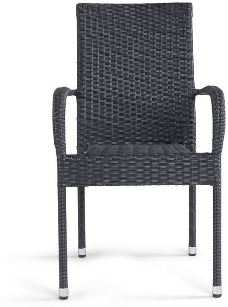 casa NOVA Gartenstuhl casa NOVA Gartenstuhl PARISO BHT 55x94x63 cm schwarz Stapelstuhl