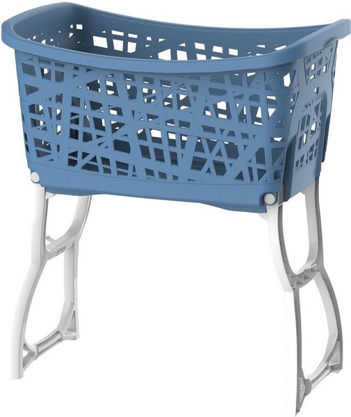 Bischof Wäschekorb, mit Standteilen, Tragegriffen, ergonomische Form