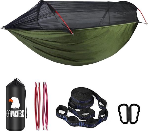 LuxusKollektion Campingstuhl Hängematte Outdoor mit Moskitonetz - 200kg Belastbarkeit 270x140cm