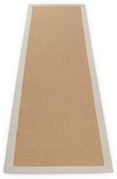 carpetfine Sisalteppich Sisal, auch als Läufer erhältlich, rechteckig, Höhe: 5 mm, mit farbiger Bordüre, Anti Rutsch Rückseite, viele Größen, Wohnzimmer