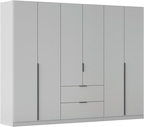OTTO home Drehtürenschrank Kleiderschrank Schrank Garderobe AGORDO mit Dekor- oder Hochglanzfront (in zwei Griff-Farben, Breiten 91-360 cm) mit Außenschubkästen, in 7 Breiten und 2 Höhen MADE IN GERMANY