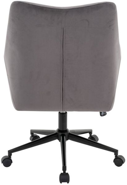 Carryhome 'MALAGA' Bürodrehstuhl Velours, Velours grau, 64 x 98 x 68 cm, höhenverstellbar, 140 kg belastbar