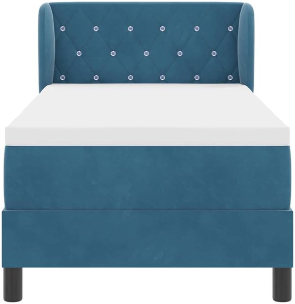 vidaXL Boxspringbett mit Kopfteil Dunkelblau 80 x 200 cm Samt 3340308 Bild 6
