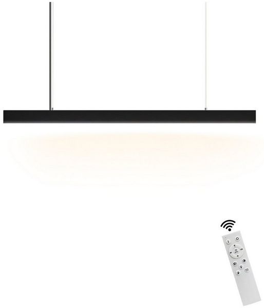 Nettlife LED Pendelleuchte Esstisch Dimmbar Schwarz Hängelampe 150CM Höhenverstellbar, Dimmbar, Höhenverstellbar, 3000K bis 6500K