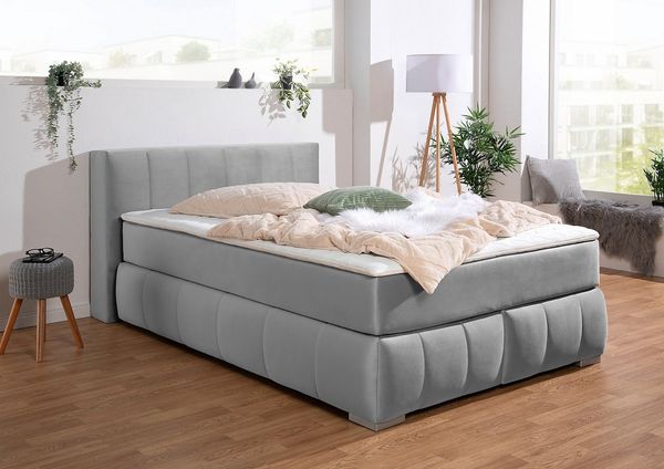 Home affaire Boxspringbett Chelles, inkl. Kaltschaumtopper, in 5 Breiten und 3 Matratzenarten