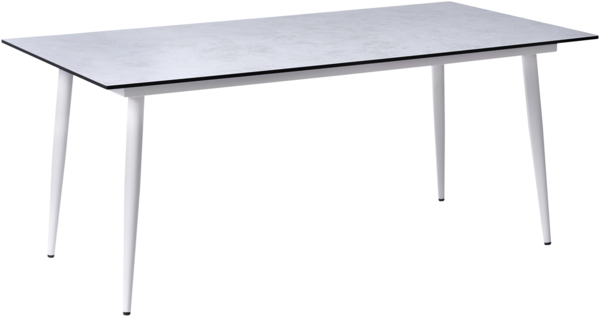 Gartentisch TOLENTINO 180 cm 90 cm Steinoptik Hellgrau