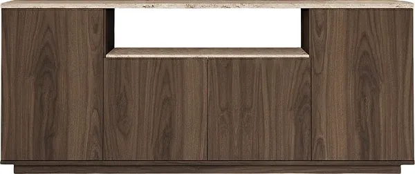 Vente-unique - LOTULA Sideboard Holz, Platte BraunBeige - B 44,5 cm x H 75 cm x L 180 cm
