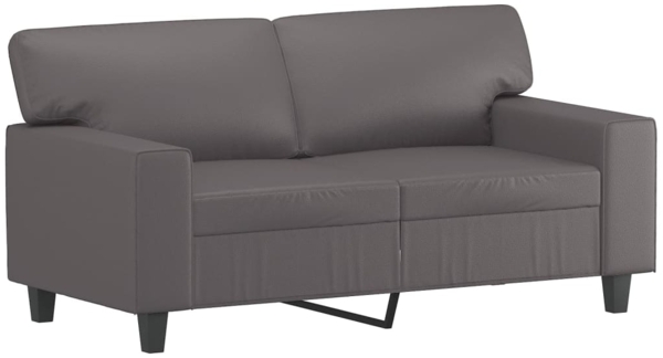 vidaXL 3-tlg. Sofagarnitur mit Kissen Grau Kunstleder 3201931 Bild 2