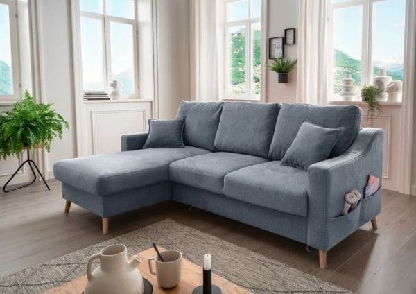 Benformato Ecksofa Valentina mit Bettkasten in verschiedenen Farben erhältlich Mikrofaser