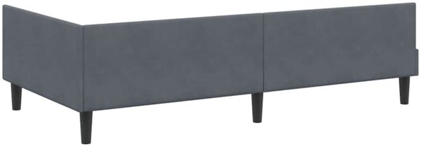 vidaXL Eckbettgestell mit Kopfteil Dunkelgrau 90 cm x 190 cm Stoff 42016145 Bild 6