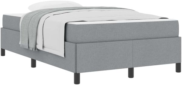 vidaXL Boxspringbett Hellgrau 120 x 200 cm Stoff 3398850 Bild 2