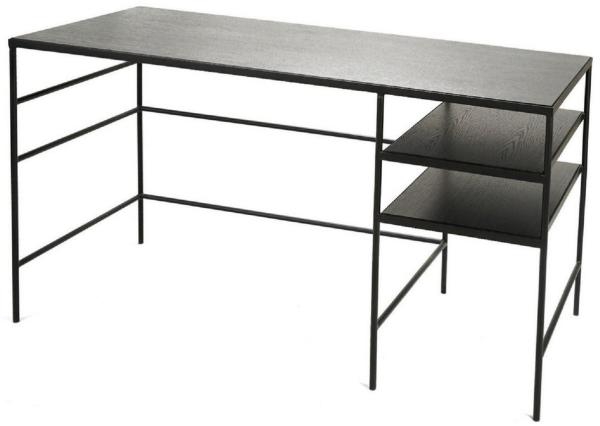 Casa Padrino Luxus Schreibtisch Schwarz 140 x 60 x H. 76 cm - Moderner Bürotisch - Computertisch - Büromöbel