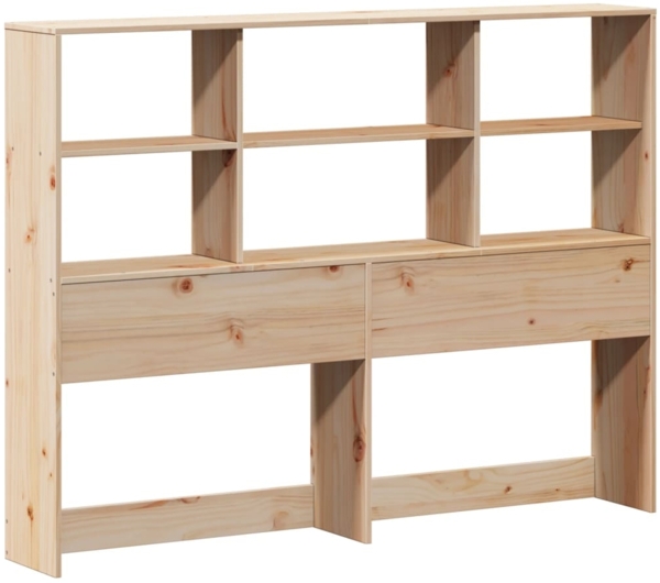 vidaXL Massivholzbett mit Regal ohne Matratze 150x200 cm Kiefernholz 3321706 Bild 5