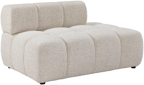 Vente-unique - FACIVIL Chaise longue Stoff Beige - B 94 cm x H 70 cm x L 125 cm Bild 2