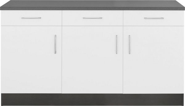 KOCHSTATION Unterschrank KS-Paris mit 3 Schubkästen und 3 Türen, für viel Stauraum