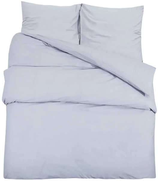 vidaXL Bettwäsche-Set Grau 200x220 cm Leichte Mikrofaser 135961
