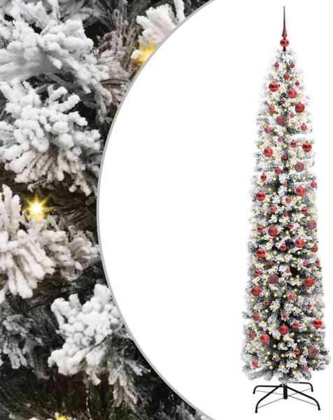 vidaXL Künstlicher Weihnachtsbaum mit 300 LEDs mit Ständer Grün 240 cm 3395044