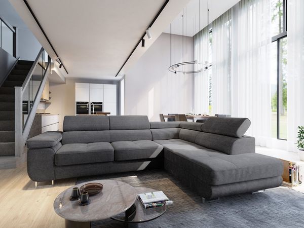 Masseno Ecksofa APIRO mit Schlaffunktion L-Form, Sofa mit Bettkasten
