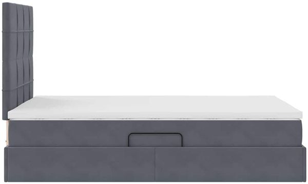 vidaXL LED-Speicherbett mit Matratze Dunkelgrau 120 x 200 cm Samt 3372658 Bild 11