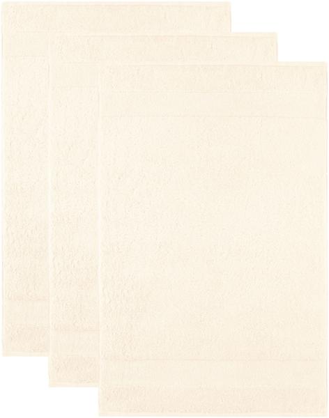 Villeroy & Boch Gästetuch, 3er Pack - One, Walkfrottier, Handtuch, Baumwolle Creme 30x50 cm