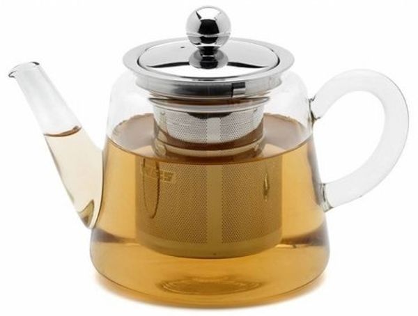 Weis 178010 Teekanne aus Glas mit Edelstahl Filter 450ml