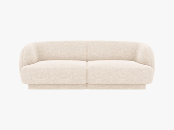 Micadoni Sofa Miley 2-Sitzer Chenille Eden Elfenbein