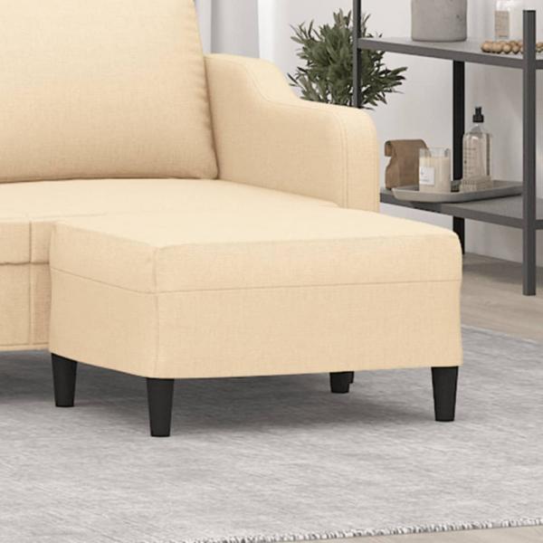 vidaXL Fußhocker Creme 70 x 55 x 41 cm Stoff [349305]