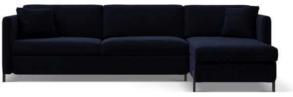 Micadoni Schlaf-Ecksofa Gloria 4-Sitzer Rechts Samt Königsblau 205x140