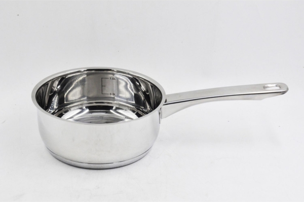 2x Stielkasserolle Neapel 16cm mit Glasdeckel, EDS, Kochtopf zum Kochen und Braten, Töpfe für Suppen oder Fleisch, geeignet für Herd und Backofen