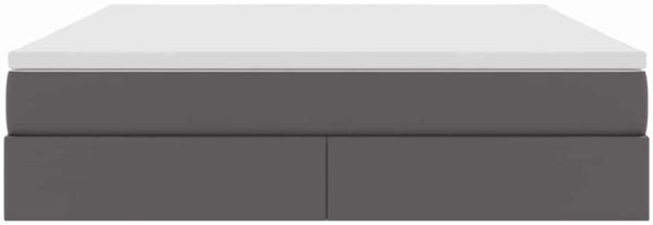 vidaXL Aufbewahrungsbett mit Matratze Grau 180x200 cm Kunstleder 3370176 Bild 6