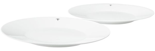 JOOP! 'DINING GLAMOUR' Speiseteller 2er-Set, Porzellan dunkelgrau, 28 cm, spülmaschinengeeignet
