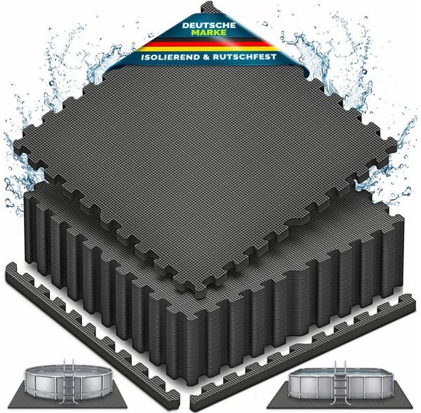 tillvex Pool-Bodenschutzfliese tillvex® Poolbodenmatten Matten für Pool Bodenschutzmatte Bodenmatte, Poolunterlage Bodenschutz Matten wärmeisolierend Untergrund, 8-St, Planschbecken & Whirlpool Poolmatte Bodenmatte Outdoor, Pool Bodenschutzmatte Set 62...