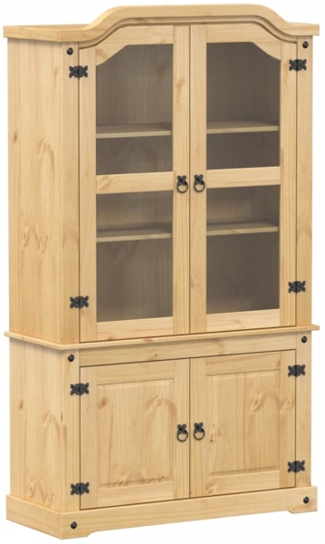 vidaXL Vitrine Corona 103,5x42x180 cm Massivholz Kiefer 4002777