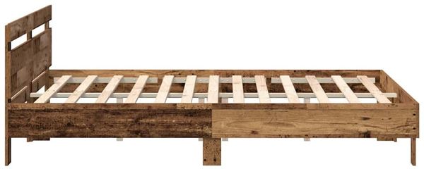 vidaXL Bettrahmen mit LED Altholz 200 x 200 cm Holzwerkstoff 3333933 Bild 7