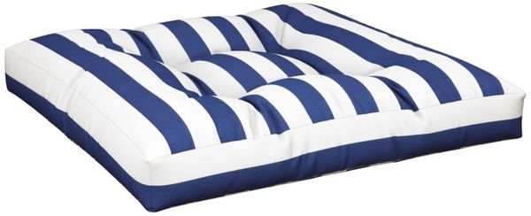 vidaXL Palettenkissen Blau Weiß Gestreift 80x80x12 cm Stoff 360506 Bild 4