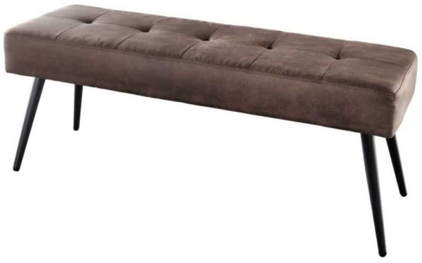 LebensWohnArt Sitzbank Moderne Polsterbank BELLE 100cm braun Mikrofaser Interieur-Tipp
