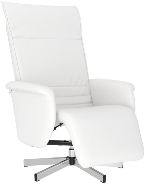 vidaXL Relaxsessel mit Fußteil Weiß Kunstleder 356646