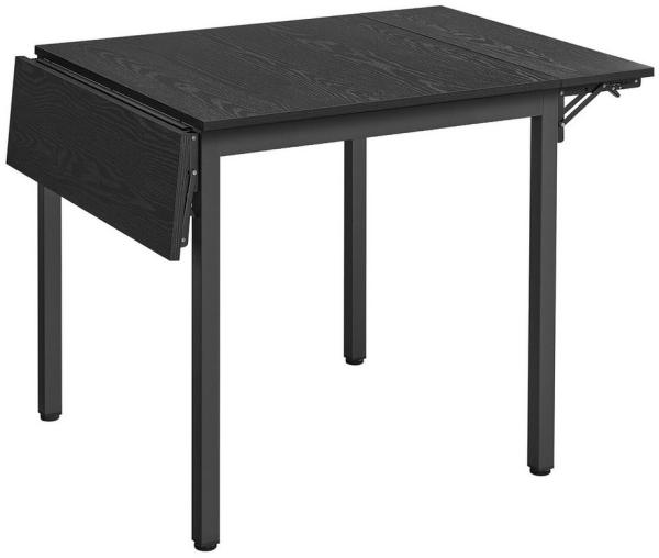 Vasagle Esstisch, klappbarer Küchentisch für 2-4 Personen, für kleine Räume, Ebenholzschwarz-Tintenschwarz von Songmics KDT077B03