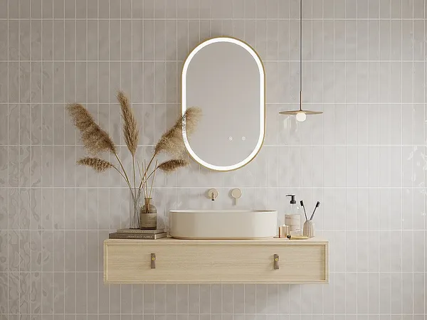Vente-unique - ALARICO Badzubehör GlasMetall Goldfarben - B 4,05 cm x H 80 cm x L 50 cm