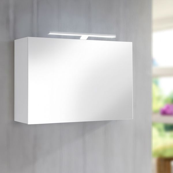 SAM® Badezimmer Spiegelschrank 130 cm Hochglanz weiß ZÜRICH 173313816
