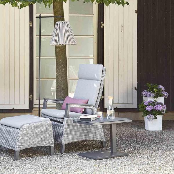 SIENA GARDEN Pflanzgefäß NIZZA GROOVE, weiß Rillenoptik, 40 x 40 x 75 cm Kunststoffgefäß mit Einsatz Bild 5