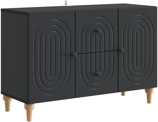 vidaXL TV-Schränk Schwarz 89 x 34,5 x 60 cm Holzwerkstoff 894196 Bild 2