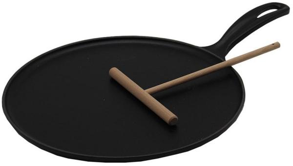 Le Creuset Gusseisen Crepespfanne 27 cm schwarz