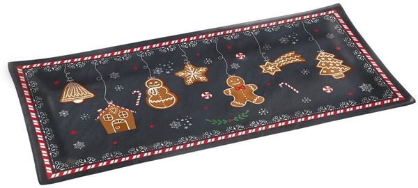 EasyLife Servierteller Gingerbread, Porzellan, Höhe: 2cm, Farbe: Mehrfarbig, Motiv: Lebkuchenmann