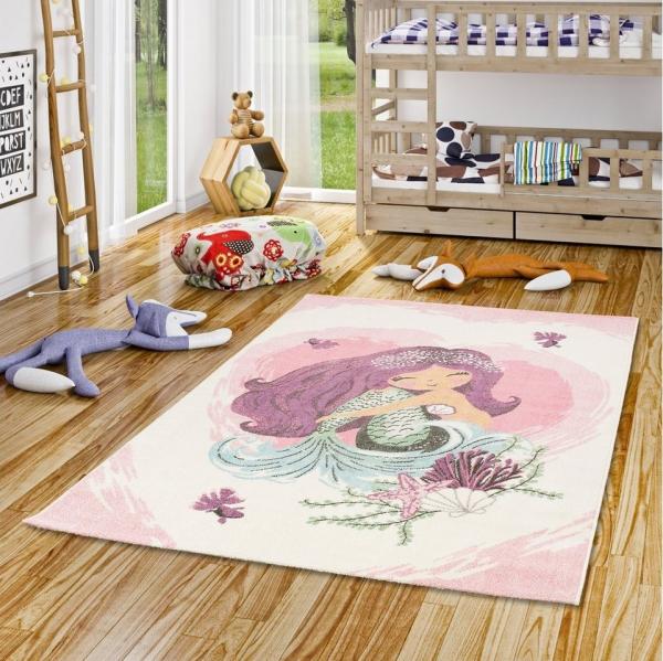 Pergamon Kinderteppich Kinder Teppich Maui Kids Meerjungfrau, Rechteckig, Höhe: 13 mm