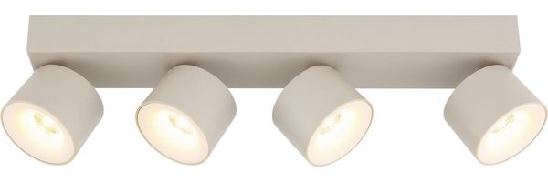 GLOBO LIGHTING LED Deckenspot RAE, LED fest integriert, Warmweiß, LED Strahler Sand, Aluminium/Opal, dreh-/schwenkbar, LED 6W