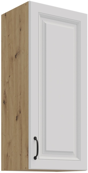 Hängeschrank 40 cm Stilo Weiß + Eiche Artisan Küchenzeile Küchenblock Küche Landhaus Höhe 90 cm